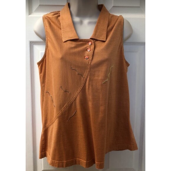 Vintage JAMIE SADOCK Set of 2 Women's Golf Tops Sleeveless Orange Medium - Picture 9 of 11